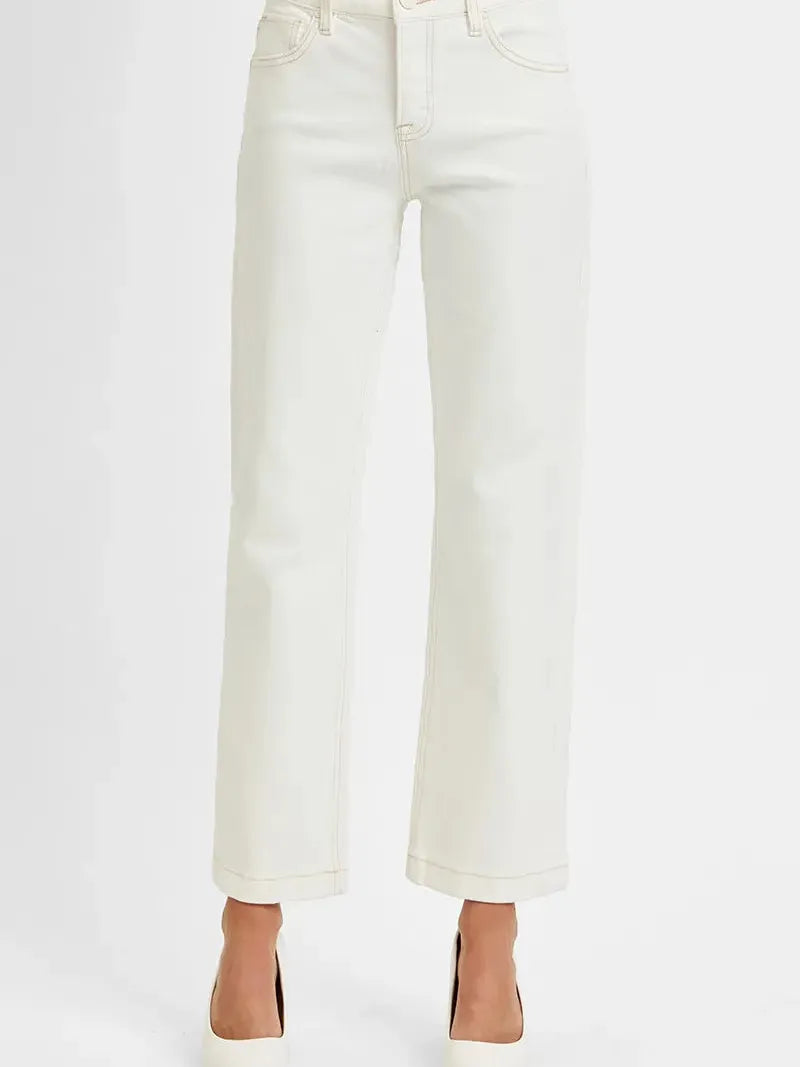 Risen SleekFit Tummy Control Mid Rise Ankle Jeans-Women's Jeans-Shop Z & Joxa