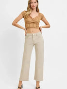 Risen SleekFit Tummy Control Mid Rise Ankle Jeans in Almond-Women's Jeans-Shop Z & Joxa