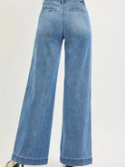 Risen Smooth Motion Control Elastic Band High Rise Wide Jeans-Women's Jeans-Shop Z & Joxa