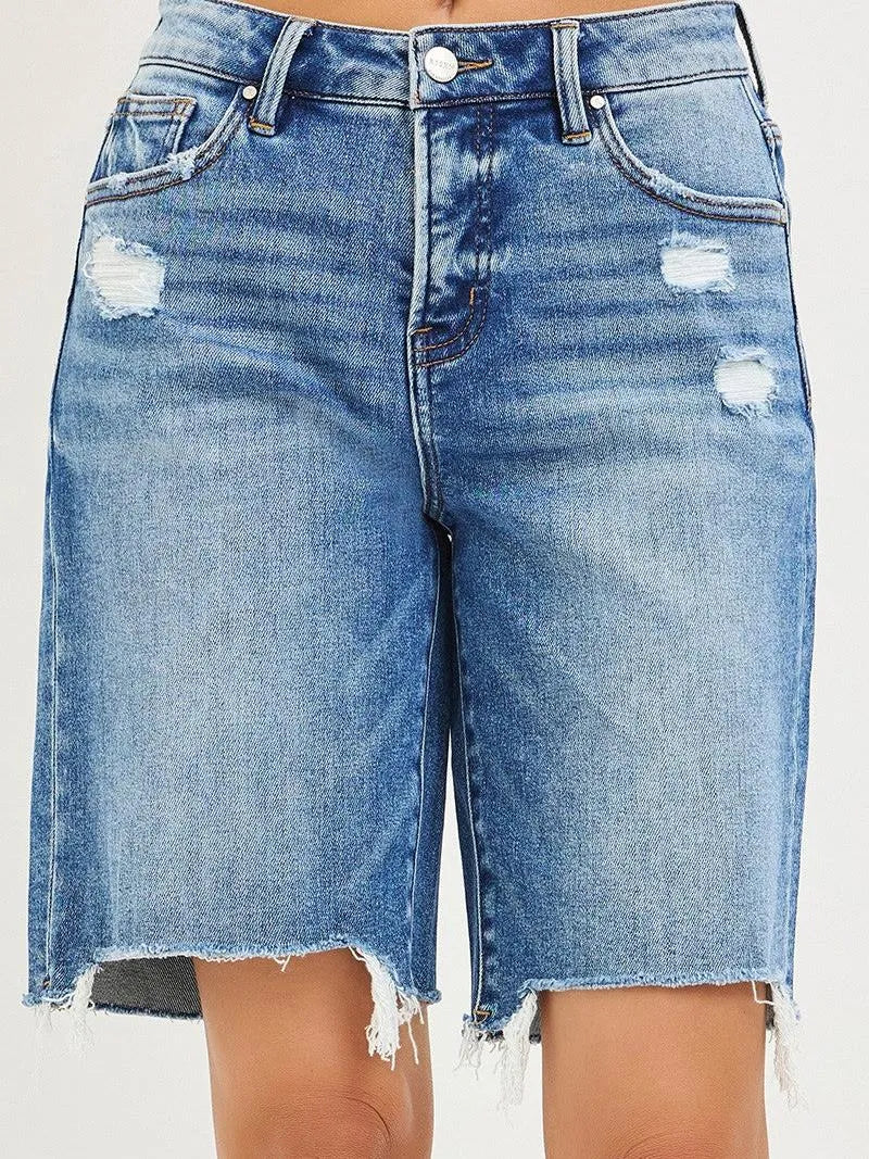 Risen Smooth Sailing Tummy Control Slouchy Bermuda Shorts-Women's Shorts-Shop Z & Joxa