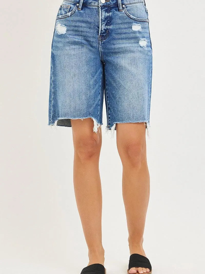 Risen Smooth Sailing Tummy Control Slouchy Bermuda Shorts-Women's Shorts-Shop Z & Joxa