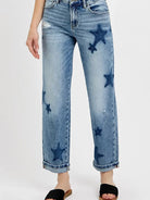 Risen Star Shadow Mid-Rise Boyfriend Jeans-Women's Jeans-Shop Z & Joxa