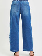 Risen Starstruck Elastic Slouchy Cropped Barrel with Star Patch-Women's Jeans-Shop Z & Joxa