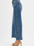 Risen Step + Stroll High Rise Crop Wide Leg Jeans w/Step Hem-Women's Jeans-Shop Z & Joxa