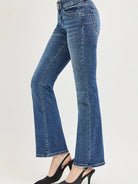 Risen Stonewash Sculpt Tummy Control Low Rise Bootcut Jeans-Women's Jeans-Shop Z & Joxa