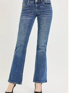 Risen Stonewash Sculpt Tummy Control Low Rise Bootcut Jeans-Women's Jeans-Shop Z & Joxa