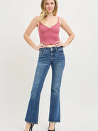 Risen Stonewash Sculpt Tummy Control Low Rise Bootcut Jeans-Women's Jeans-Shop Z & Joxa