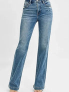 Risen Sweetheart Bootcut Distressed Detail Bootcut Jeans-Women's Jeans-Shop Z & Joxa