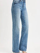 Risen Timeless High-Waisted Straight Leg Jeans-Women's Jeans-Shop Z & Joxa