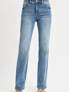 Risen Timeless High-Waisted Straight Leg Jeans-Women's Jeans-Shop Z & Joxa