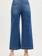 Risen Triple Threat High Rise Wide Leg Crop Jeans Buttons-Women's Jeans-Shop Z & Joxa
