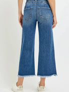 Risen Triple Threat High Rise Wide Leg Cropped Jeans with Wide Band-Women's Jeans-Shop Z & Joxa