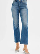 Risen Twilight Haze Tummy Control High Rise Cropped Jeans-Women's Jeans-Shop Z & Joxa
