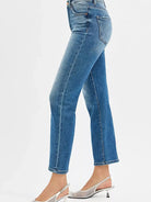 Risen Twilight Haze Tummy Control High Rise Cropped Jeans-Women's Jeans-Shop Z & Joxa