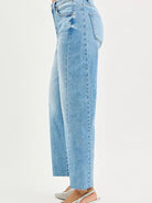 Risen Urban Arc Cropped Barrel Slouch Jeans with Curved Side Seam-Women's Jeans-Shop Z & Joxa