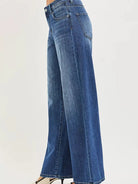 Risen Urban Bamboo Slouchy Baggy Wide Leg Jeans Dark Stone-Women's Jeans-Shop Z & Joxa