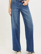 Risen Urban Bamboo Slouchy Baggy Wide Leg Jeans Dark Stone-Women's Jeans-Shop Z & Joxa