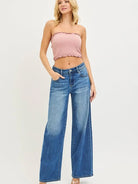 Risen Urban Bamboo Slouchy Baggy Wide Leg Jeans Medium Stone-Women's Jeans-Shop Z & Joxa