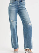 Risen Urban Flow Wide Leg Mid-Rise Jeans-Women's Jeans-Shop Z & Joxa