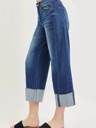 Risen Weekend Muse Slouchy Barrel Cuffed Crop Jeans-Women's Jeans-Shop Z & Joxa