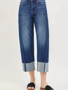 Risen Weekend Muse Slouchy Barrel Cuffed Crop Jeans-Women's Jeans-Shop Z & Joxa
