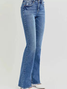 Risen Wild Spirit High Rise Distressed Straight Cut Jeans-Women's Jeans-Shop Z & Joxa