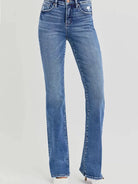 Risen Wild Spirit High Rise Distressed Straight Cut Jeans-Women's Jeans-Shop Z & Joxa