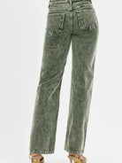 Risen Wildwood Tummy Control Mid Rise Corduroy Pants Forest-Jeans-Shop Z & Joxa