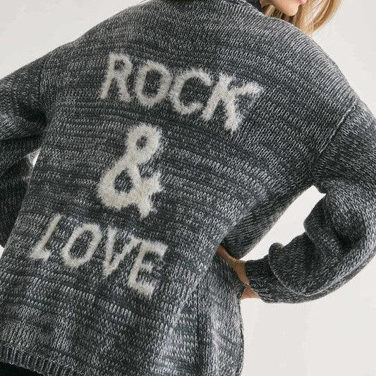 Rock + Love Long Sleeve Cardigan-Women's Clothing-Shop Z & Joxa
