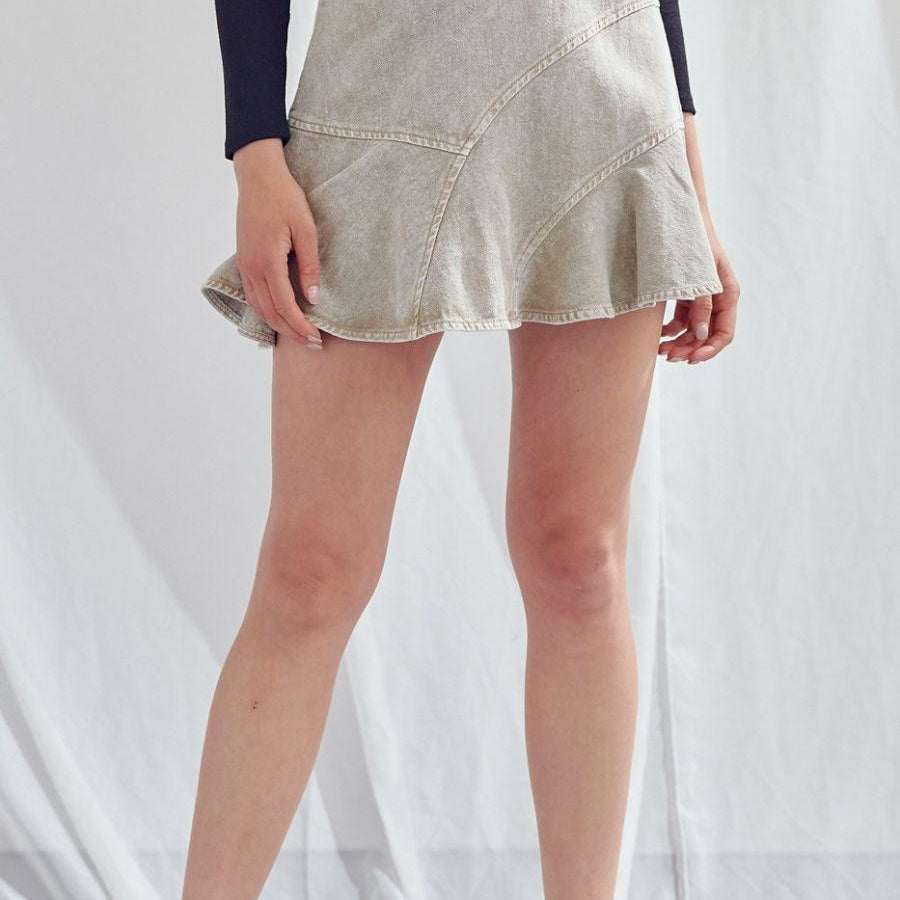 Rock the Retro A-Line Mini Denim Skirt-Women's Clothing-Shop Z & Joxa