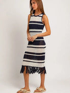 Savoring the Sun Sleeveless Crochet Vacation Dress-Women's Clothing-Shop Z & Joxa