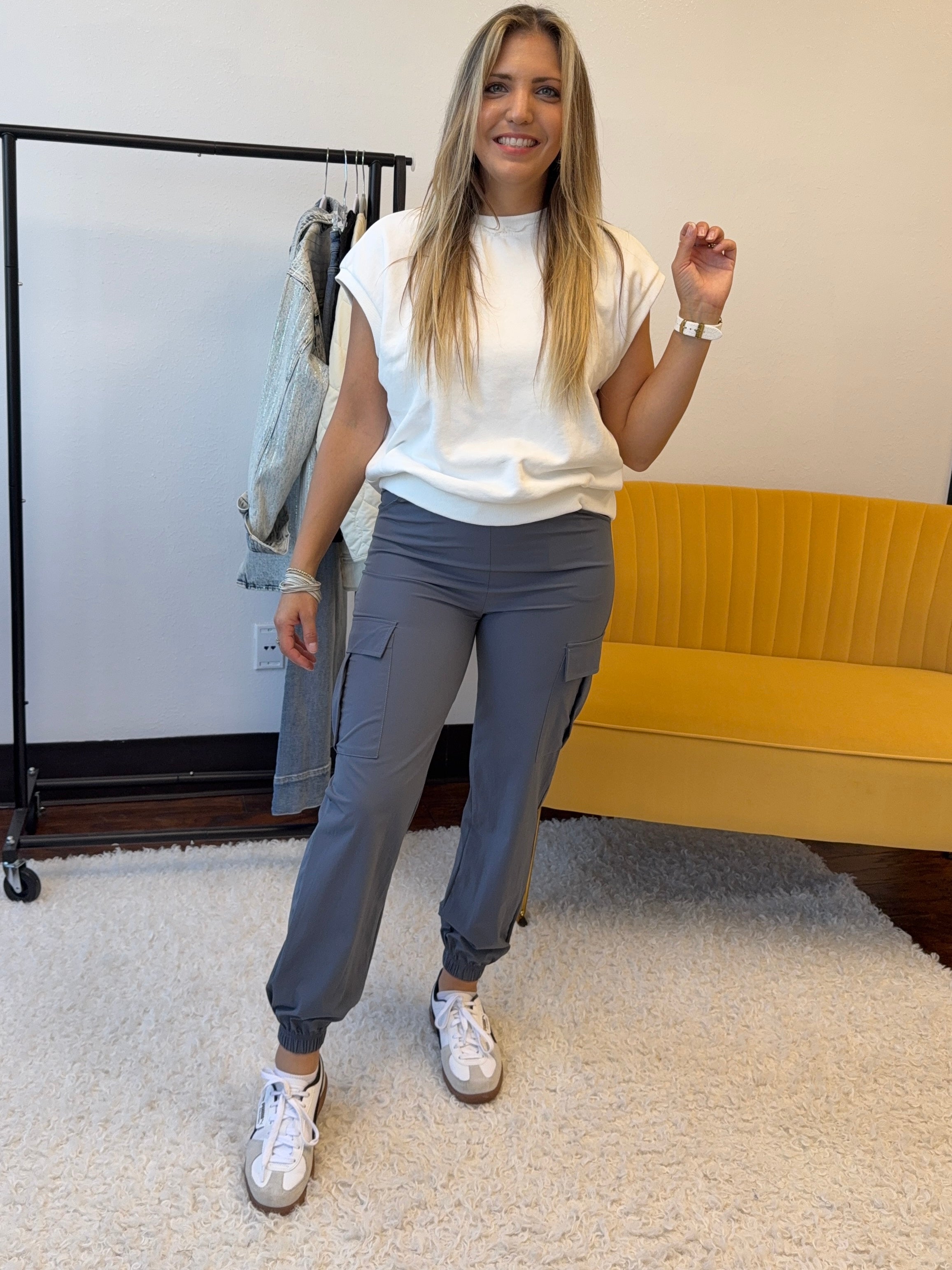 Say Yes to New Adventures Cargo Lightweight Joggers-Women's Clothing-Shop Z & Joxa