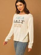 Sea Salt Sun Round Neck Long Sleeve Graphic Sweater-Women's Clothing-Shop Z & Joxa