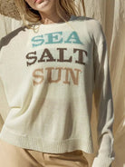 Sea Salt Sun Round Neck Long Sleeve Graphic Sweater-Women's Clothing-Shop Z & Joxa