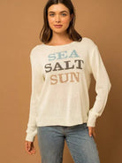 Sea Salt Sun Round Neck Long Sleeve Graphic Sweater-Women's Clothing-Shop Z & Joxa