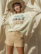 Sea Salt Sun Round Neck Long Sleeve Graphic Sweater-Women's Clothing-Shop Z & Joxa