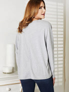 Seamlessly Chic: Double Take Long Sleeve Round Neck Sweater-Women's Shirts & Tops-Shop Z & Joxa