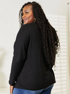 Seamlessly Chic: Double Take Long Sleeve Round Neck Sweater-Women's Shirts & Tops-Shop Z & Joxa