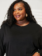 Seamlessly Chic: Double Take Long Sleeve Round Neck Sweater-Women's Shirts & Tops-Shop Z & Joxa