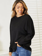 Seamlessly Chic: Double Take Long Sleeve Round Neck Sweater-Women's Shirts & Tops-Shop Z & Joxa