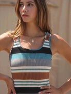 Shades of Style Striped Column Midi Dress-Women's Clothing-Shop Z & Joxa