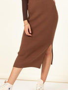 Sharpen Your Pencil High Waist Ribbed Pencil Skirt-Women's Clothing-Shop Z & Joxa