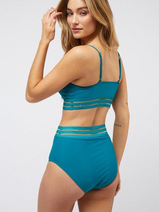 Sheer Beauty High Waisted Two-Piece Swimsuit - Z & Joxa Co.
