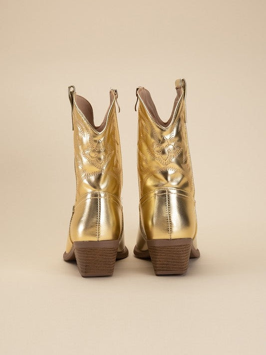 Shine Bright City Girl Western Booties-Women's Shoes-Shop Z & Joxa