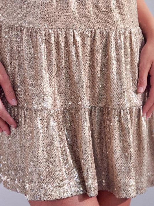 Shine Like a Diamond Tiered Mini Dress - Z & Joxa Co.