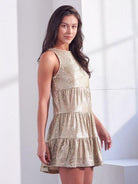 Shine Like a Diamond Tiered Mini Dress-Women's Dresses-Shop Z & Joxa