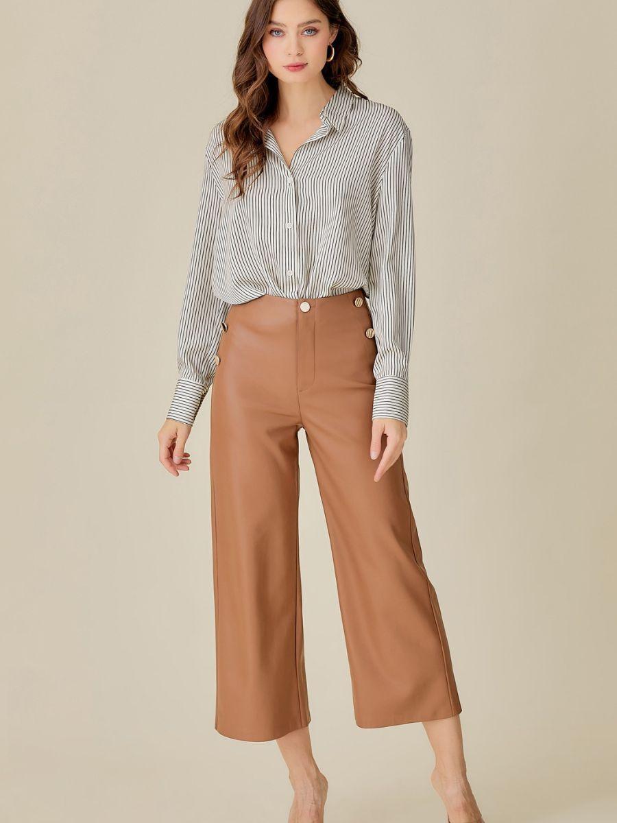 Simple Beauty Striped Long Sleeve Shirt-Women's Clothing-Shop Z & Joxa