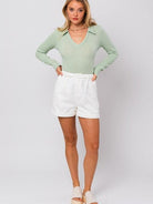 Simple Collared Rib Knit Bodysuit-Women's Clothing-Shop Z & Joxa