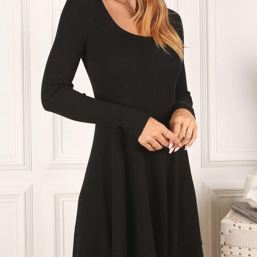 Simple is Pretty Flare Mini Dress-Women's Clothing-Shop Z & Joxa