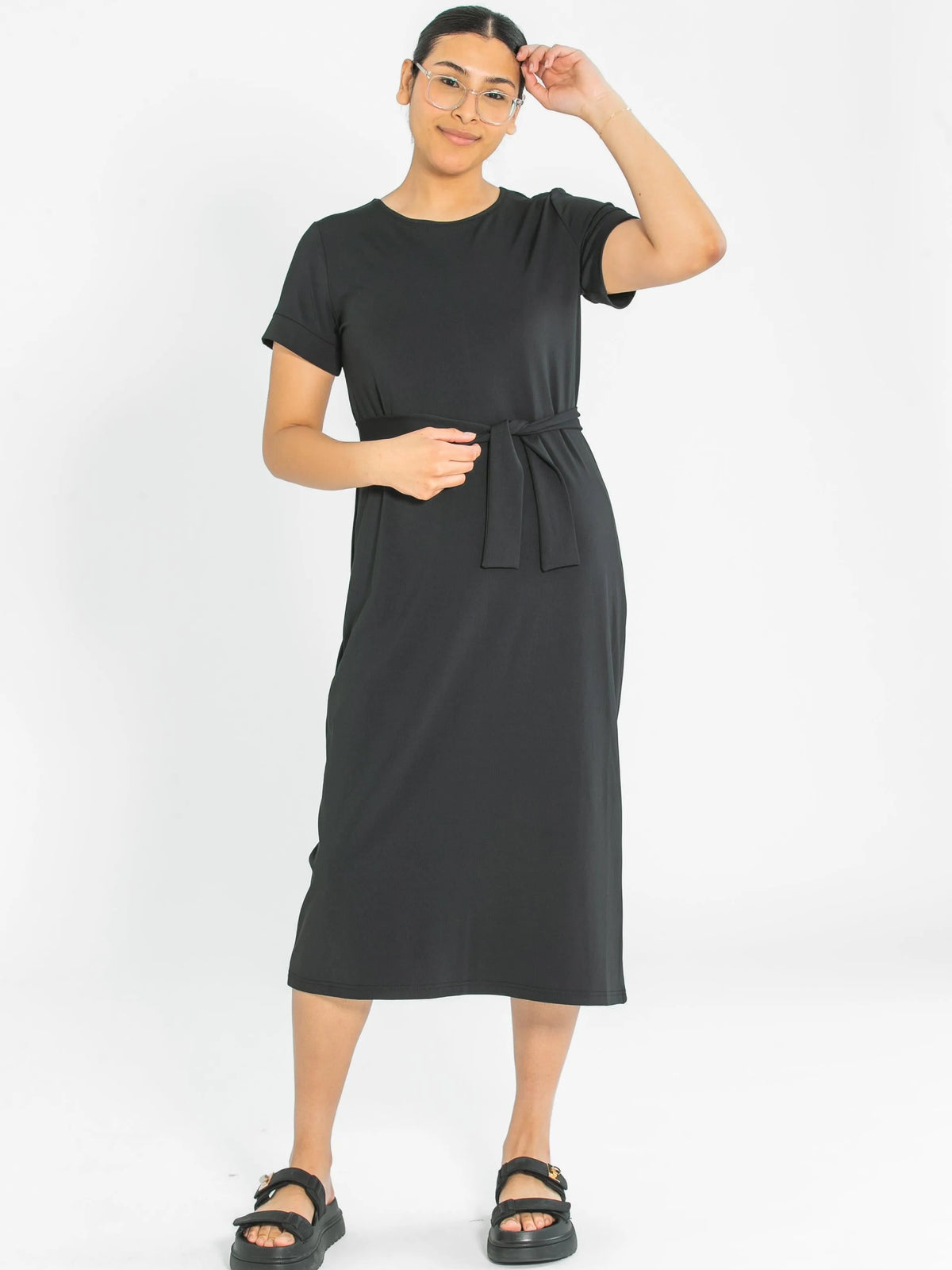 Simply Me Classic Midi Dress-Women's Dresses-Shop Z & Joxa